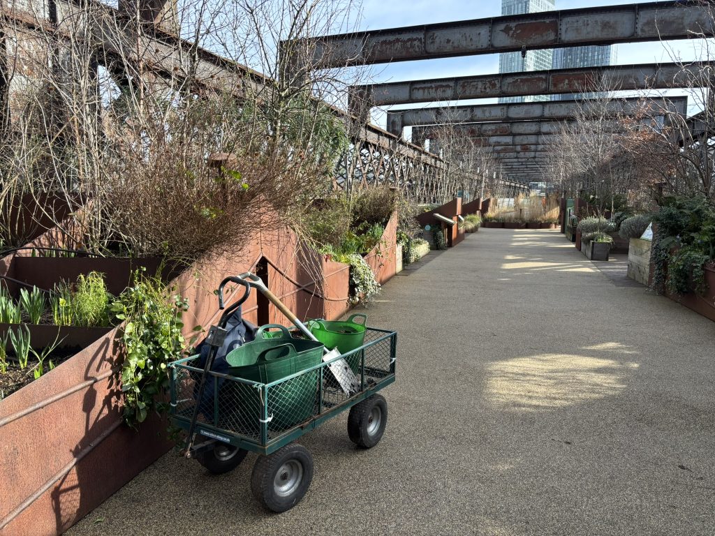 The garden on the Castlefield Viaduct